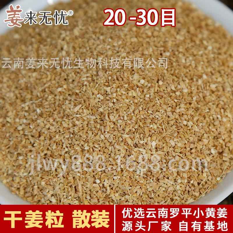 散装生姜粒20-30目云南罗平小黄姜脱水干姜粒厂家直销
