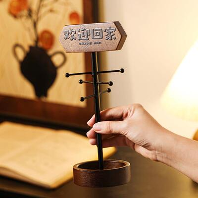 古风欢迎中家入户纳玄关钥匙收装饰摆件轻奢高档回客厅桌面BXW置