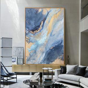 大芬油画村客厅背景墙沙发玄关走廊抽象轻奢现代简约立体手绘挂画