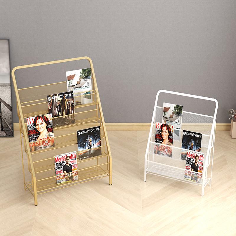 落地儿童书架简易宝宝图书绘本架铁艺收纳杂志架置物架幼儿书报架