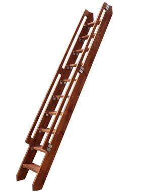 5ZV7批发木梯子复式阁楼楼梯室内直梯带扶手实木单梯木质复古一字