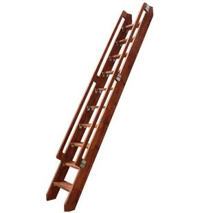 木质实木扶手梯复式楼梯室内梯子阁楼带复古发木5zv7单梯批一字直