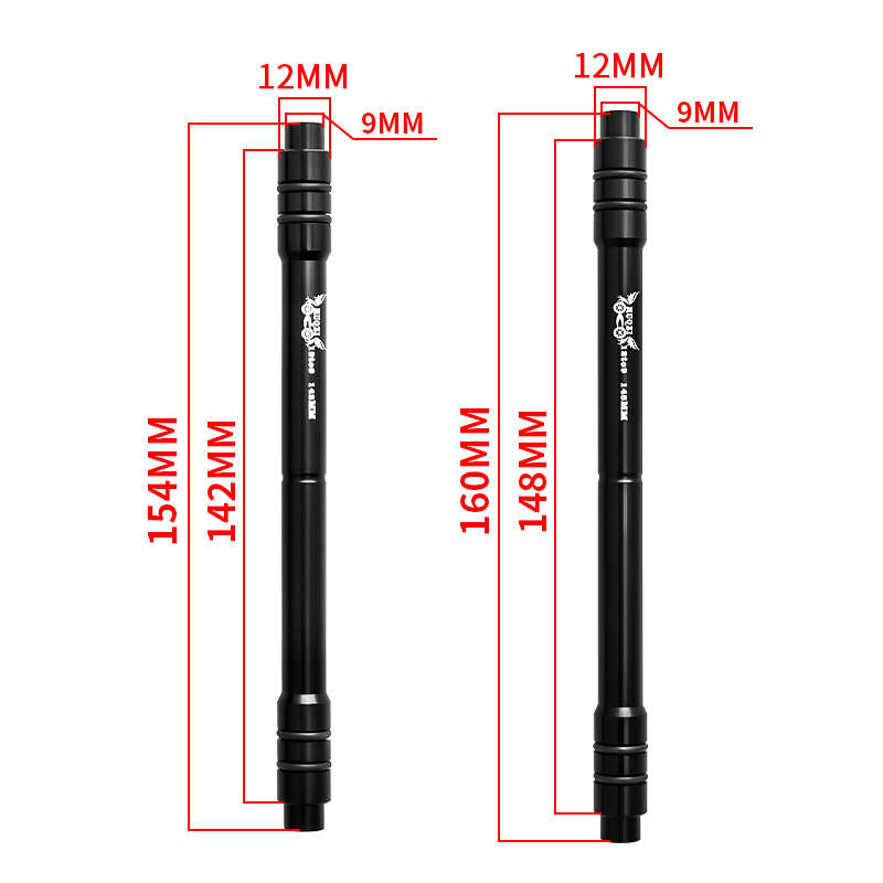 山地公路自行车桶轴花鼓转换快拆轴心12转9M开档142/148MM铝合金