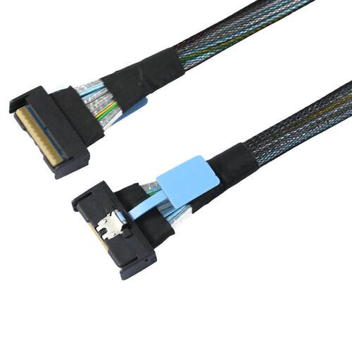 MCIO 74P连接线PCIE5.0伺服器背板转接线0.5米阵列卡扩展线85ohm