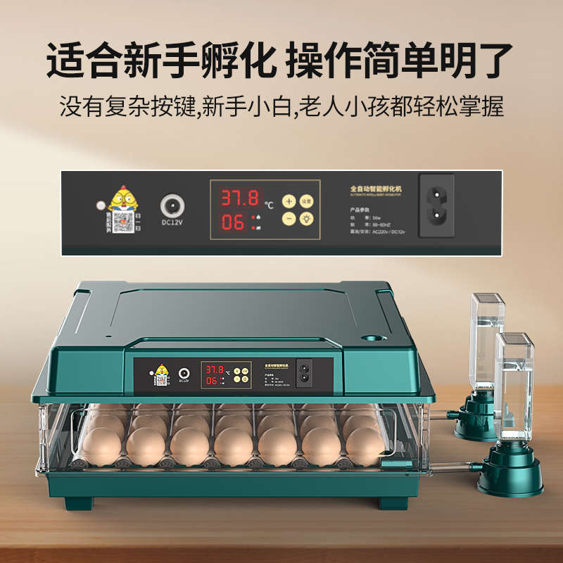 孵化机全自动智能小鸡苗鸭鹅孵化器小型家用孵化箱鸽子鹦鹉孵蛋器