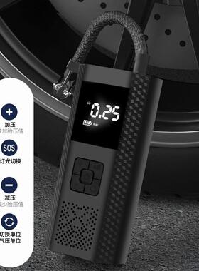 汽灯车自行车轮胎打泵气夜OBN间led急照应智能应车载充气泵