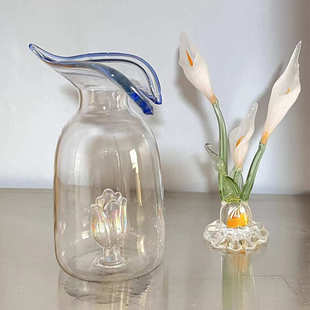简约现代创意高硼硅玻璃花瓶透明玻璃花瓶客厅办公桌面装饰品摆件