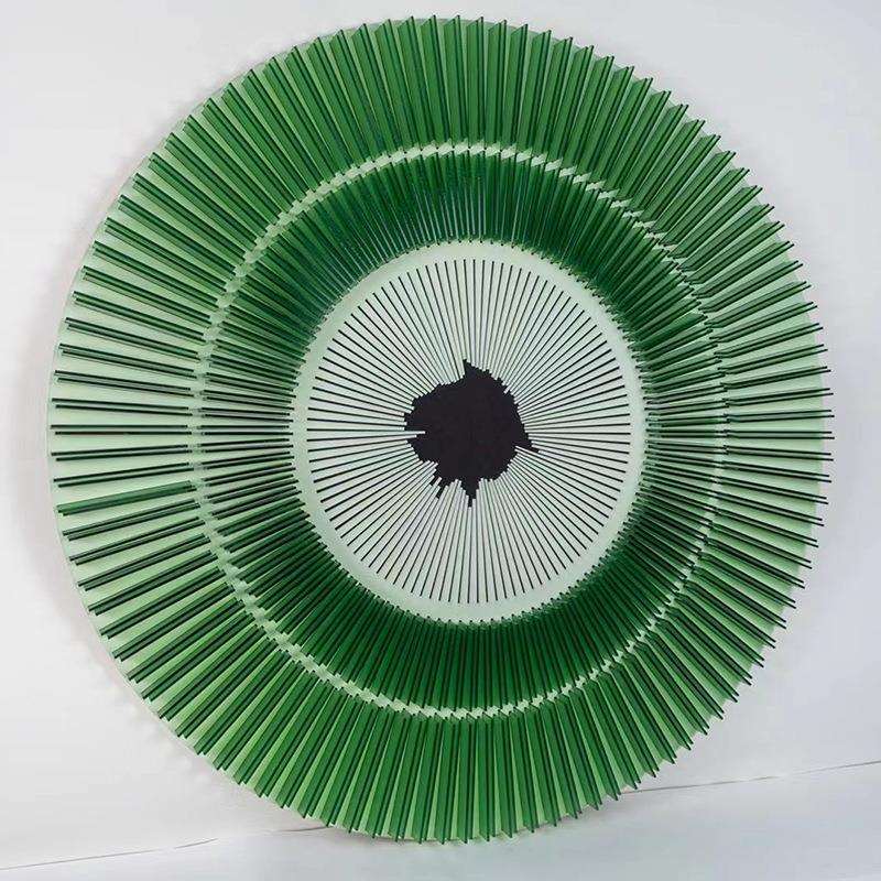 简约抽象圆形亚克力插片3d立体画现代简约客厅装饰画卧室餐厅挂画