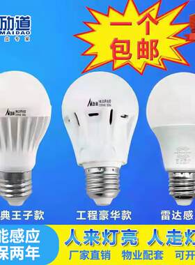 工厂led声光控球泡灯3瓦5w7w楼道声控灯泡 雷达感应球泡