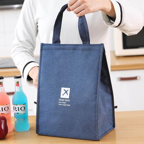 便当包手提上班族便当带帆布日式学生保温袋大容量带饭的包野餐包