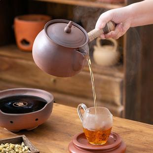 炭炉坊煮茶壶潮州砂铫陶壶大容量烧水泡茶煮白茶煮水壶电陶炉套装