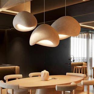 跨境设计师侘寂风吊灯奶油风服装 店样板间民宿餐厅酒店挑空别墅灯