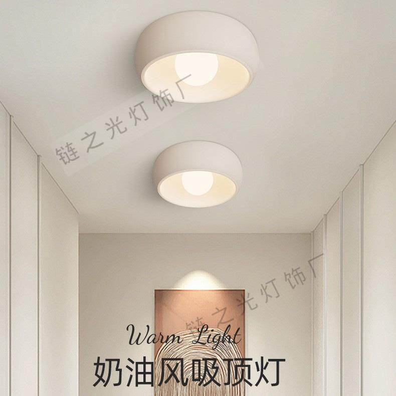 过道小灯玄关457奶风入户油灯走光廊灯衣帽间灯阳台蛋壳全谱吸顶