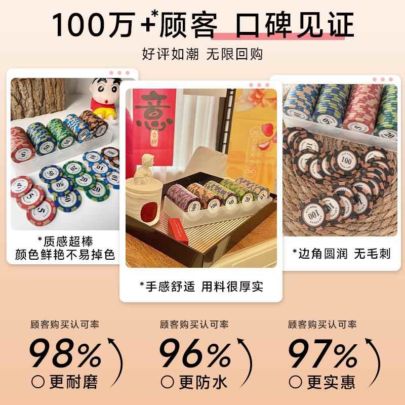 麻打筹将码棋牌室专用筹码币德州扑克用积分币打麻BRCM0111将牌麻