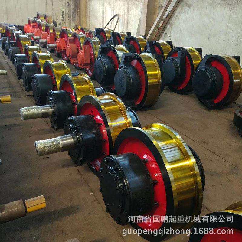 直径600×150mm双缘主动被动天车行走轮行车角箱轮组欧式车轮