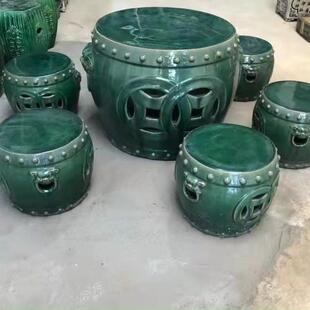 陶一峰大师庭院别墅花园陶瓷座鼓 陶瓷台石湾陶瓷工艺品 厂价直销