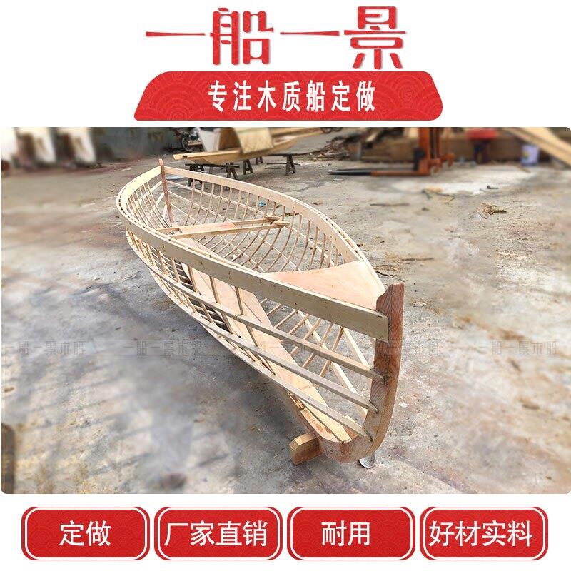 定做工艺船欧式景观木船二头尖装饰悬挂龙骨船摄影悬吊式天花板道