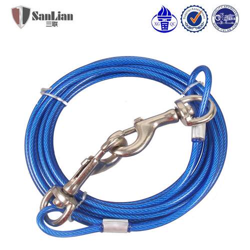 新款直销宠物用品cable钢丝狗绳亚马逊热卖户外用品