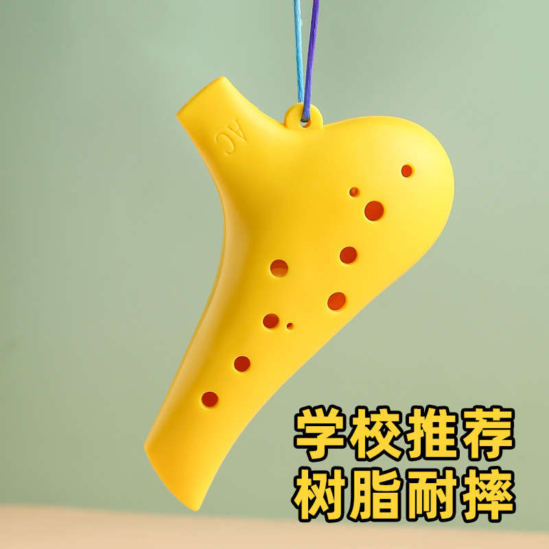 陶笛12孔AC 树脂中音C调 初学入门 塑料十二孔防耐摔专业演奏乐器