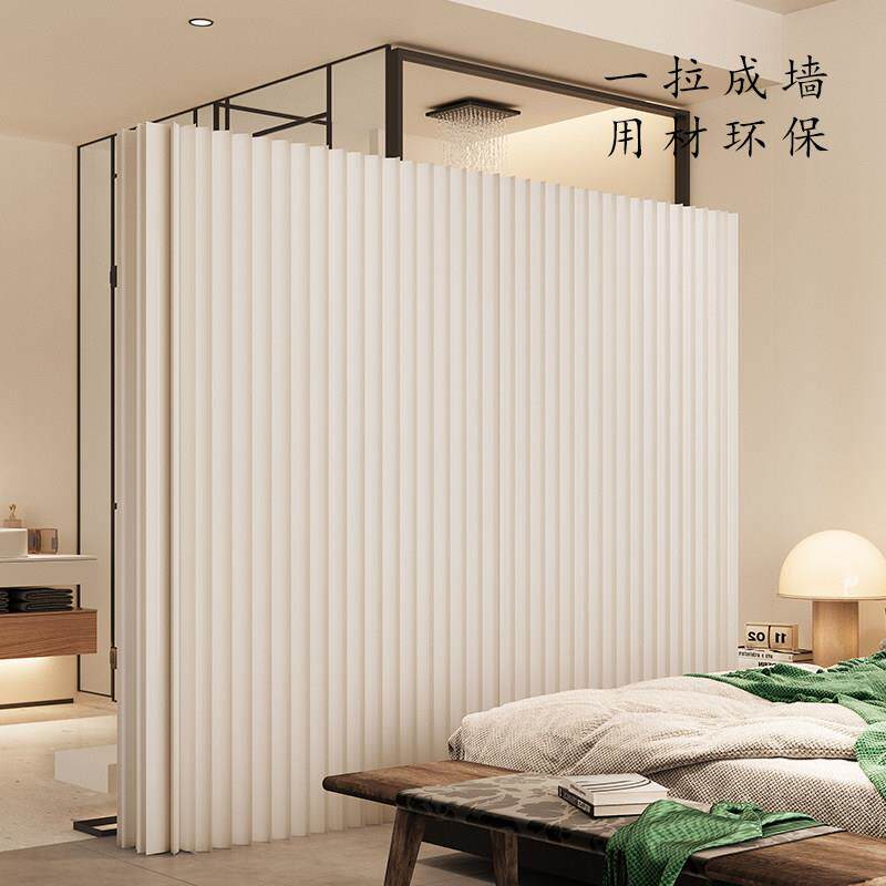纸屏风隔断可折叠移动办公室美容院假墙卧室分割挡板免打孔简易