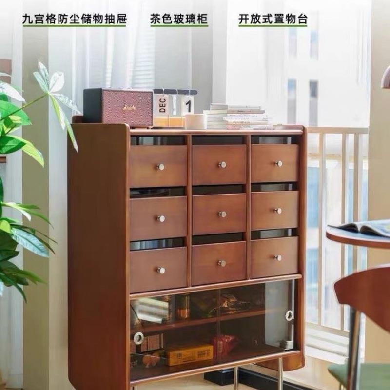 原风实木无品牌/餐边柜中古存边柜一约体储柜客厅收纳柜简现木代