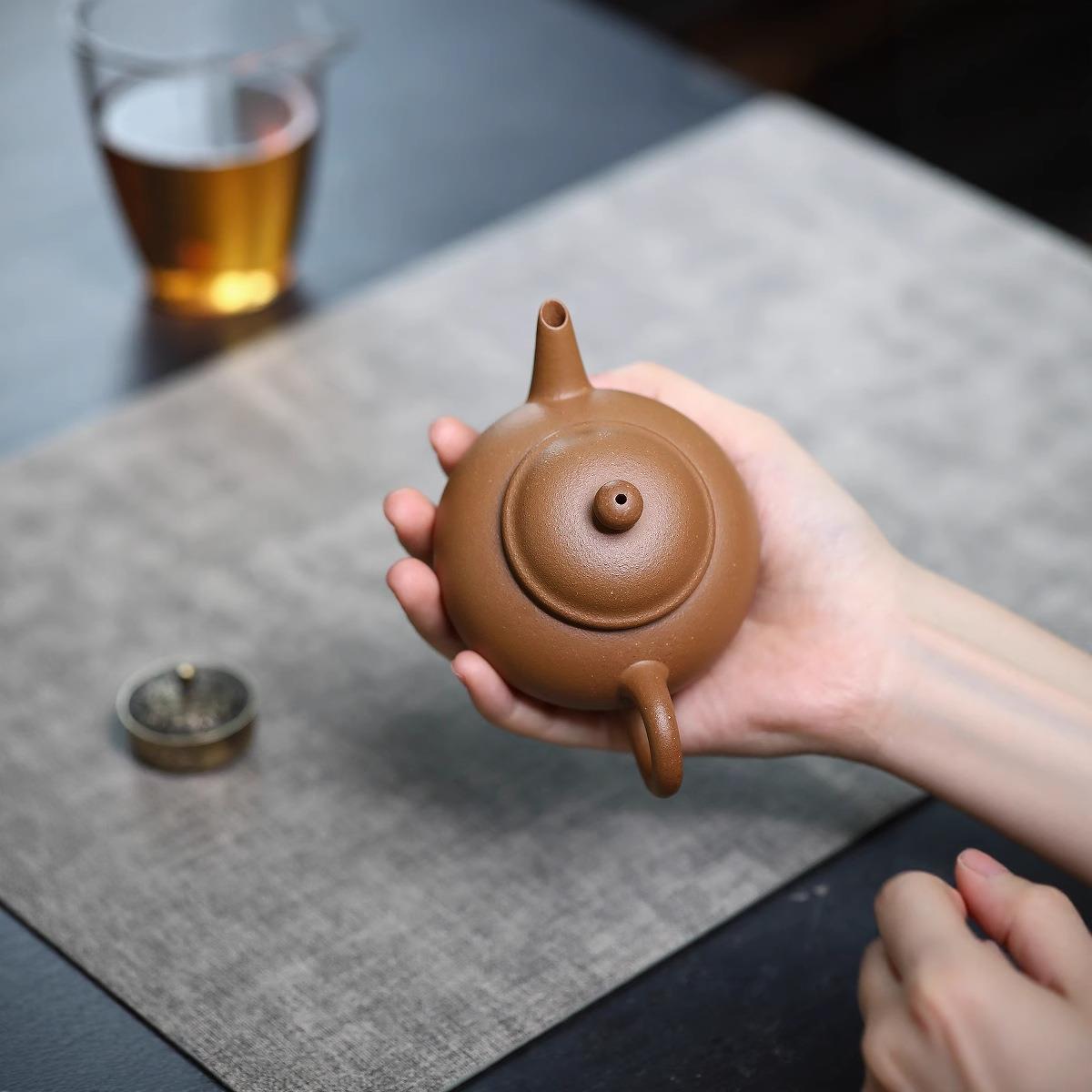 端宜兴紫砂壶水半手工茶高壶平无添CH-2038加段泥50cc1文人茶器茶