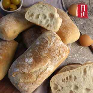 日初手工现做恰塔面包咸面包三明治早餐低脂夏塔恰塔面包胚
