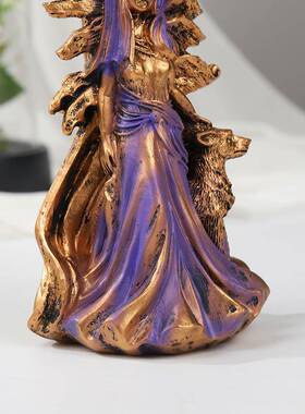 跨手境希像腊魔法女神雕赫尔摆特与狗树脂工艺品件客JS-W3012厅装