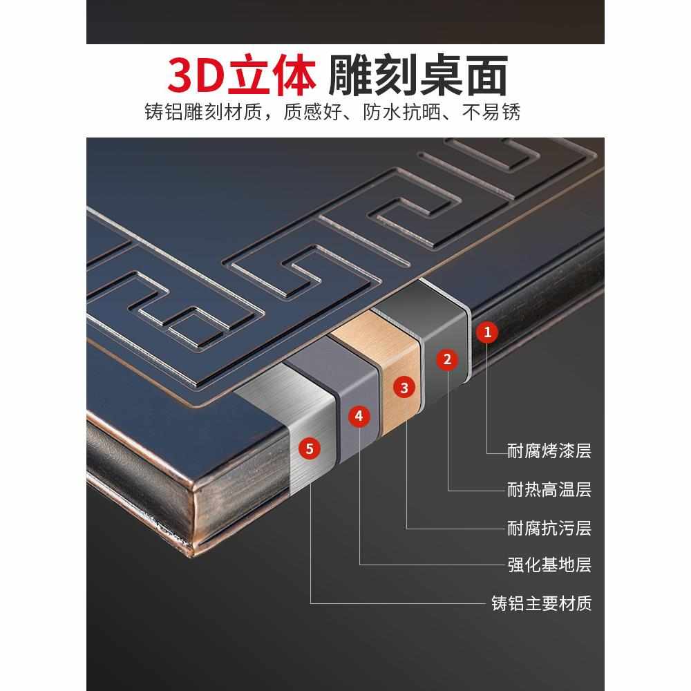 莫家 户外桌椅铸铝电烧碳烤烤炉庭院花园露天家用电无烟烧烤 桌椅