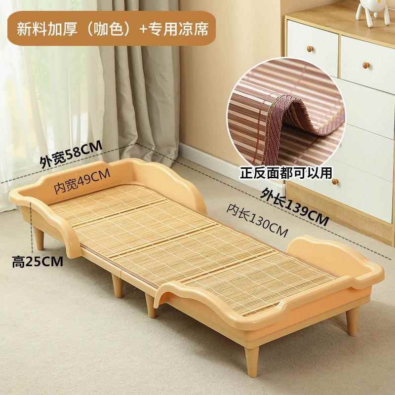 幼儿园床床叠叠塑料孩床家庭午无品牌/休床可折叠单人儿童小小床