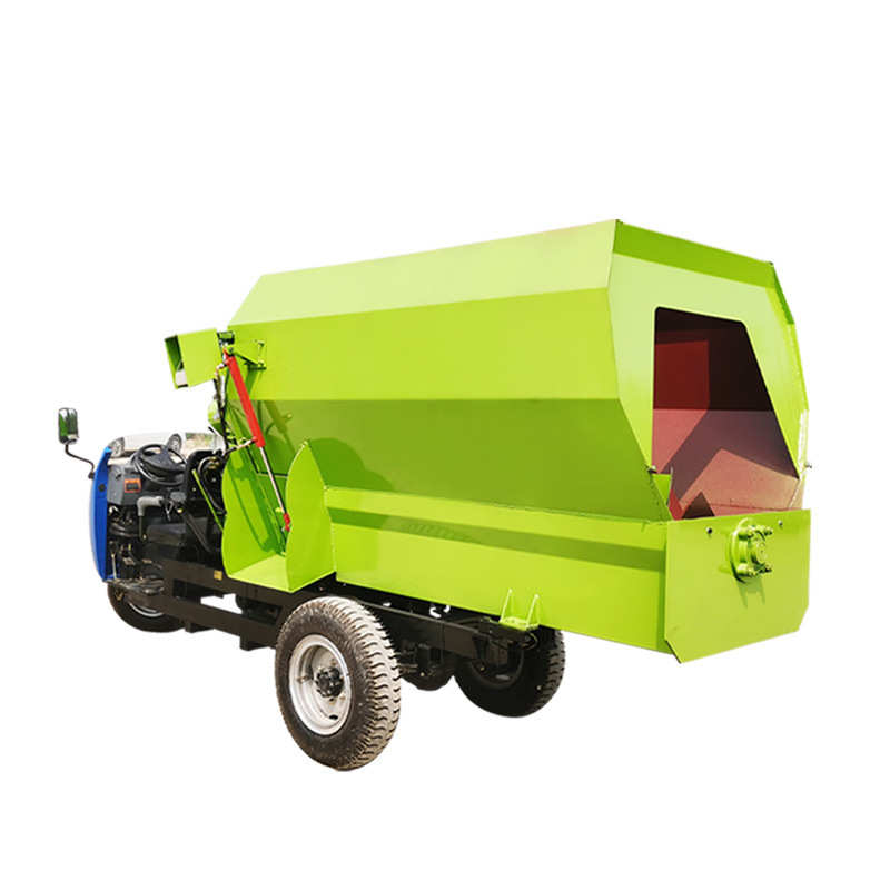 电动3方撒料车小型双向出料饲料车牛羊免维护三轮投喂车省时省力
