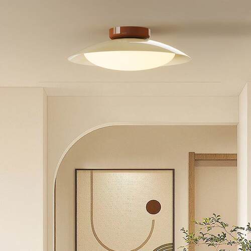 法式奶油风高端卧室吸顶灯家用现代飞碟护眼复古风阳台走廊入户灯