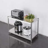 厨房置物架落地二层不锈钢货架子烤箱架锅架微波炉架收纳架储物架