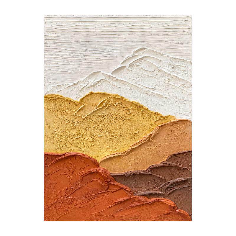 大芬油画村装饰画现代简约客厅玄关走廊挂画手绘油画《日照金山》