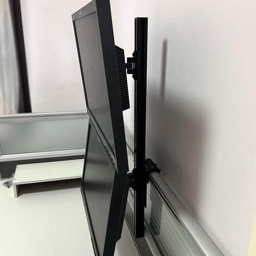 工位屏风显示器挂架上下双屏显示屏幕支架电脑屏幕增高架