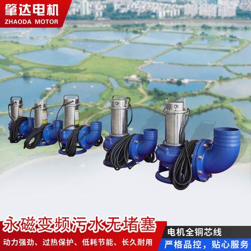 无堵塞不锈钢永磁变频污水泵养殖渔场污水泥浆淤泥380v