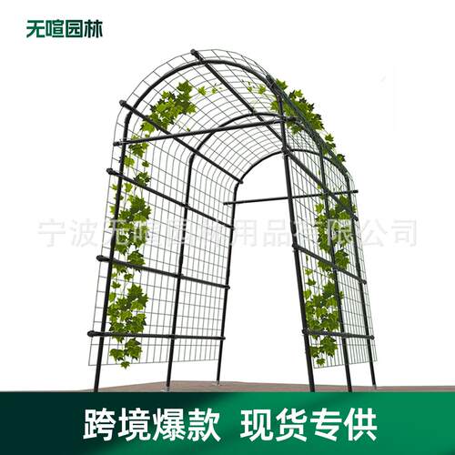 跨境南瓜丝瓜豆角黄瓜西葫芦种植爬藤架户外植物支撑包塑钢管
