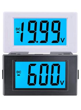 直流数显电压表正负0-12v24v48v200v600v液晶数字显示表头D69-230