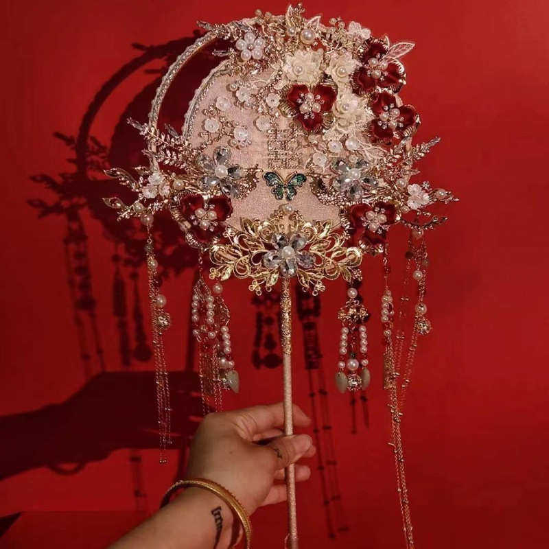 重工团扇新娘结婚扇diy材料包手工中式秀禾服喜扇婚礼感扇子其他,居家日用,扇子,淘宝优惠券,粉丝福利购,淘宝优惠卷