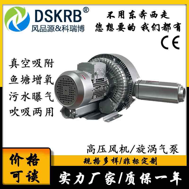 生活污水处理曝气高压漩涡鼓风机一体化设备3kw双叶轮旋涡式气泵