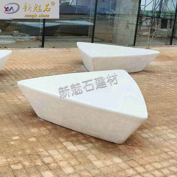 GRC户外休闲座椅 公共场所长坐凳 商场休闲椅创意异形组合休息椅