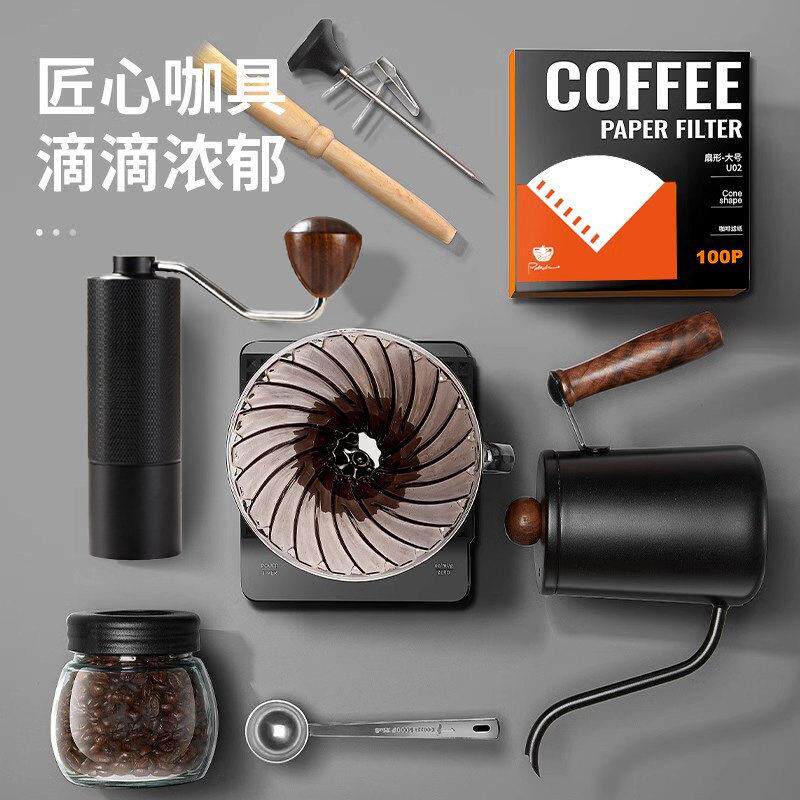 手冲咖咖啡礼盒啡壶礼盒套组摇啡机磨小型家咖用研磨机手手咖啡机