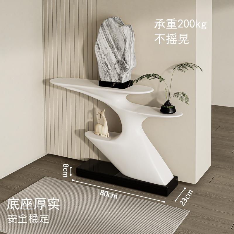 步步高升玄关台艺术轻奢高端进门玄关柜现代简约展示台极简玄关桌