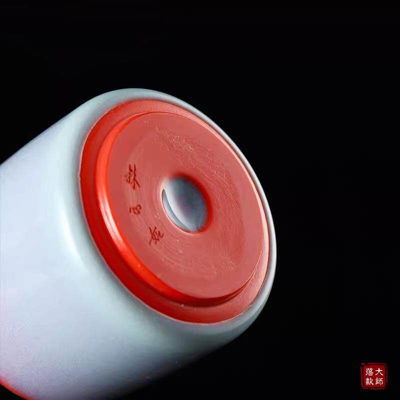 林心如大师扳指杯主人杯手握杯汝瓷高档茶杯商务送礼会客厅