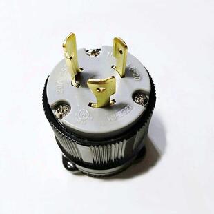 适用NEMA L6-30P引挂式美规插头WJ-8331台湾嵘光30A250V3P UL认证