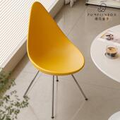 北欧餐椅网红ins设计师家用客厅靠背咖啡厅奶茶店现代简约水滴椅