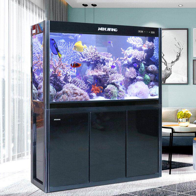 闽江生态鱼缸上滤水族玻璃中、大底滤金鱼缸长方形1/ 1.2米