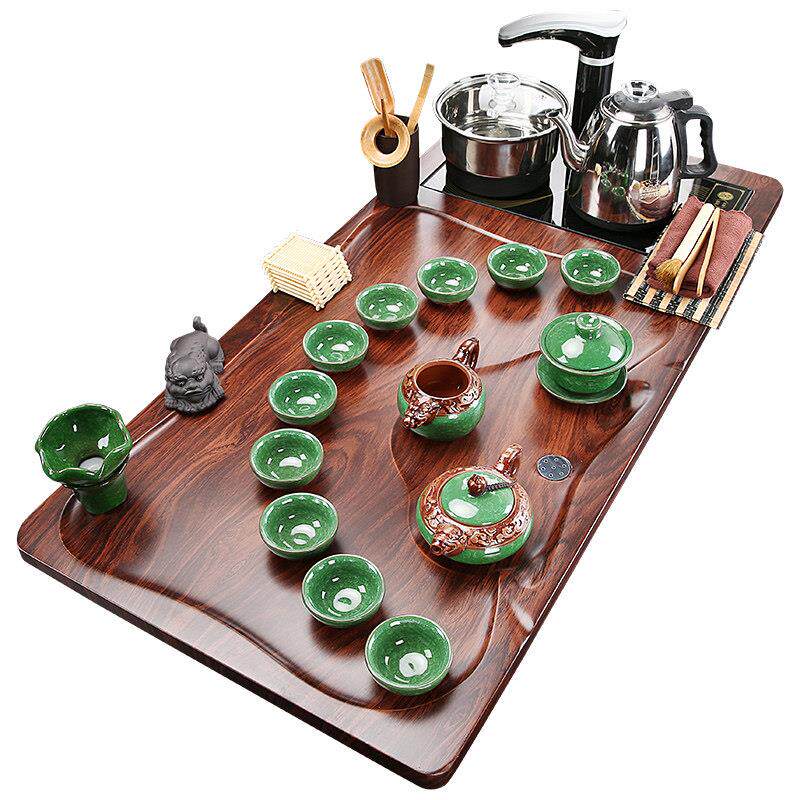 整套紫砂功夫茶具套装全自动一体大号茶盘家用简约客厅喝茶台中式