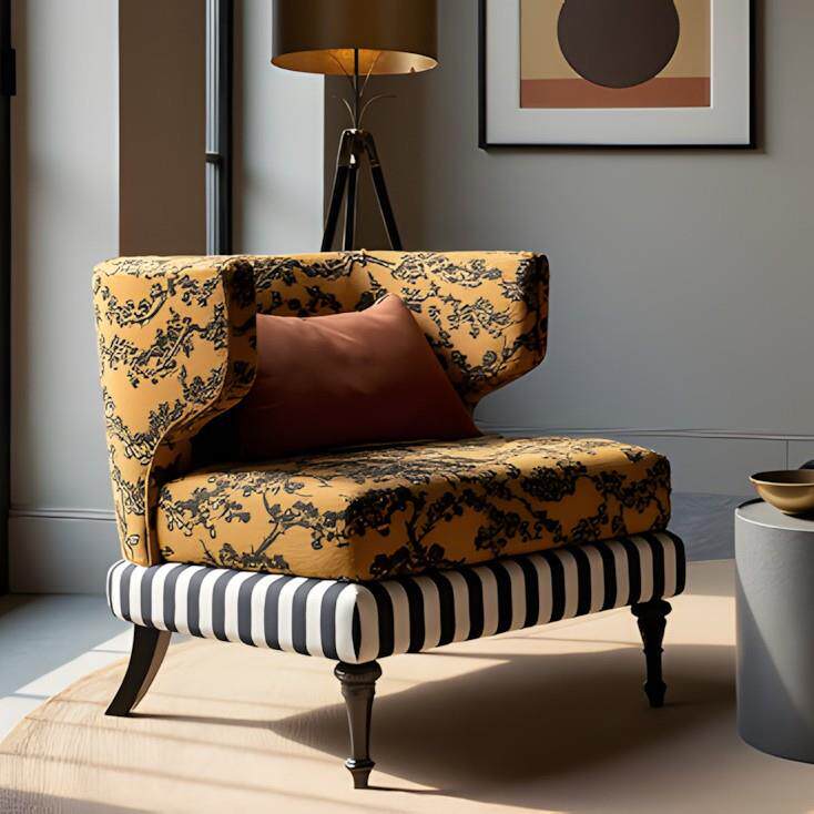 美式复古小单人沙发老环抱椅懒躺椅法式中古客厅户513型休闲人椅