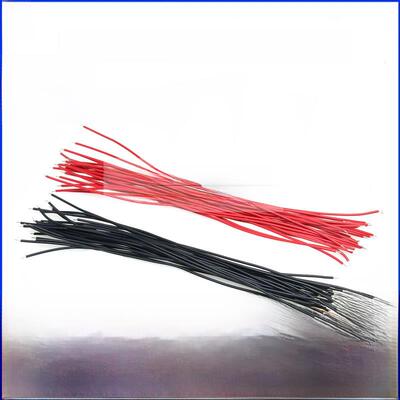 线仔 24AWG 10CM 20CM 黑色红色 导线 电子线 连接线 双头镀锡
